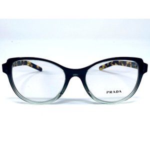 New PRADA Black Gradient/Tortoise Acetate Oval Womens Eyeglasses 52-18-140